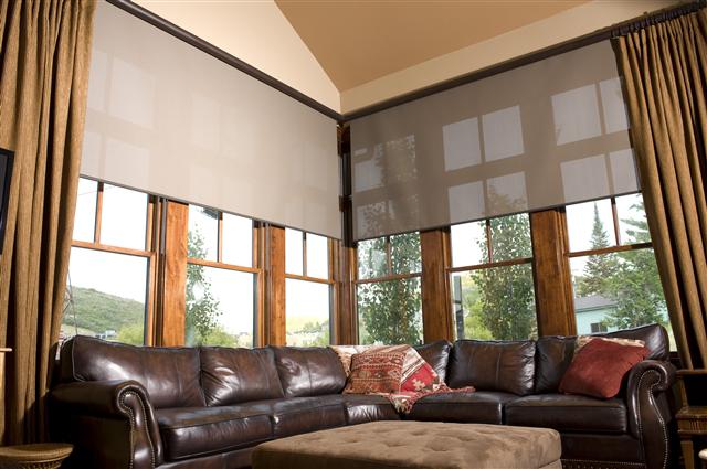 roller shades with drapes